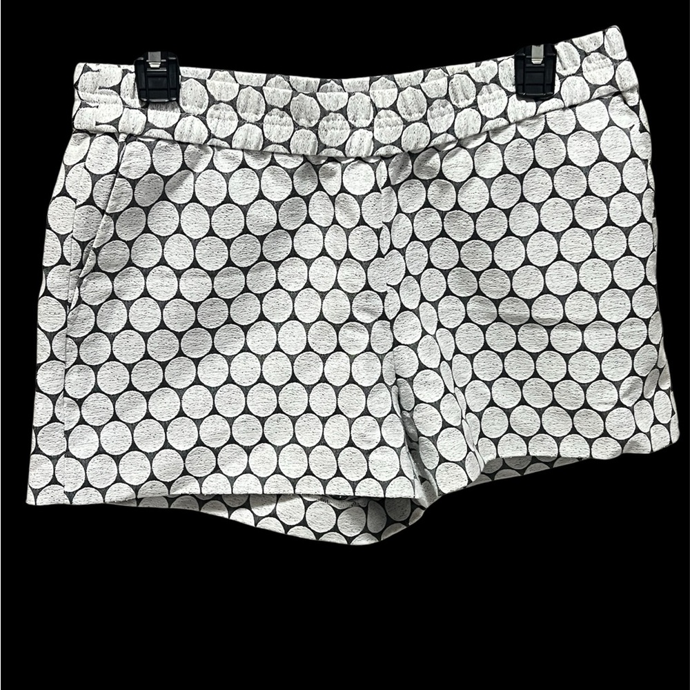 J. Crew Black and White dots Geometric Women's Shorts size 8